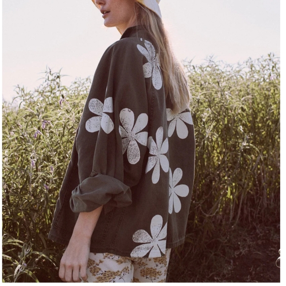 The Great Commodore Jacket - Army with Daisy - Picture 4 of 11